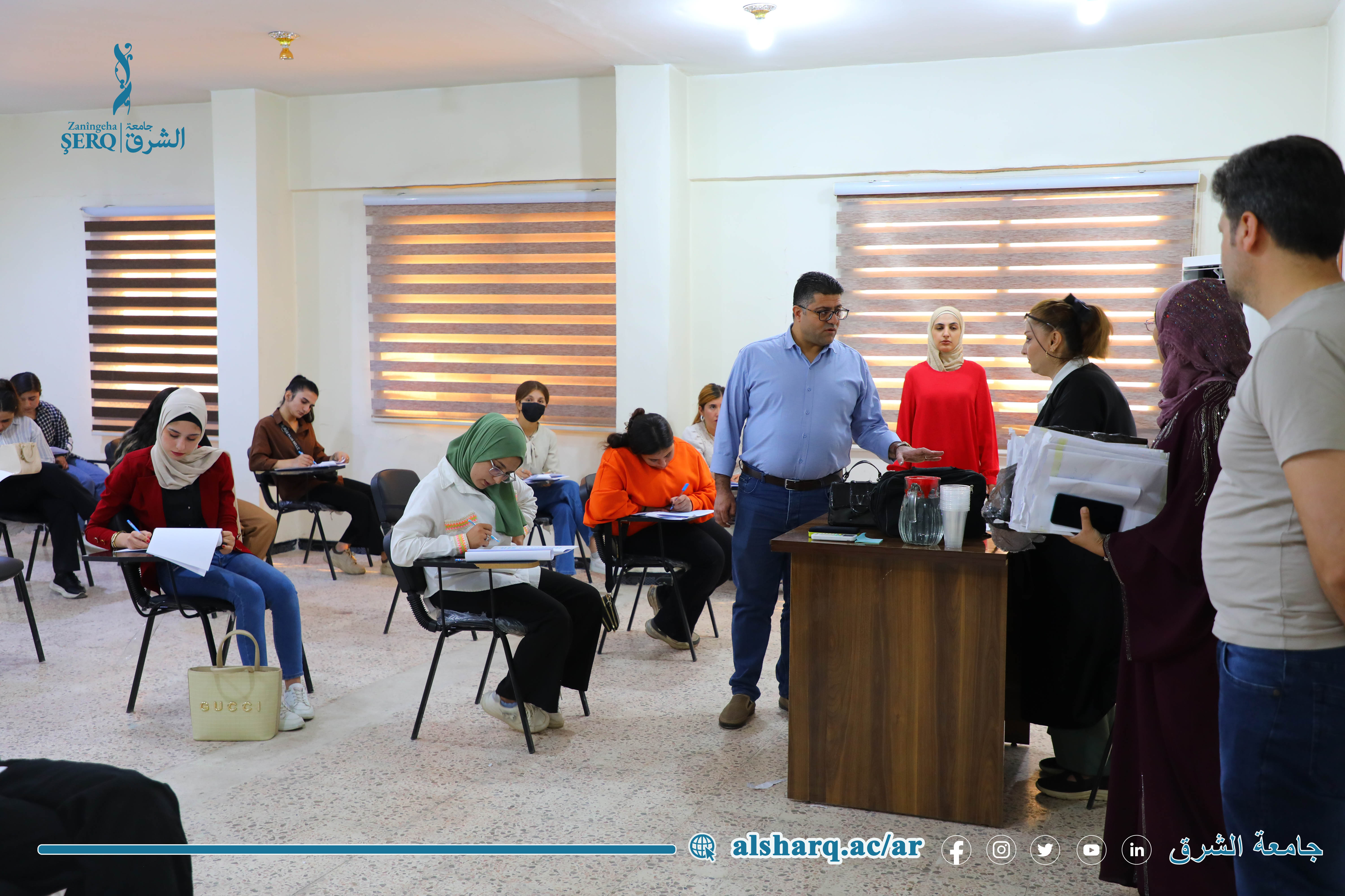 The University of the  alsharq conducts a probationary exam for students of academic degrees.